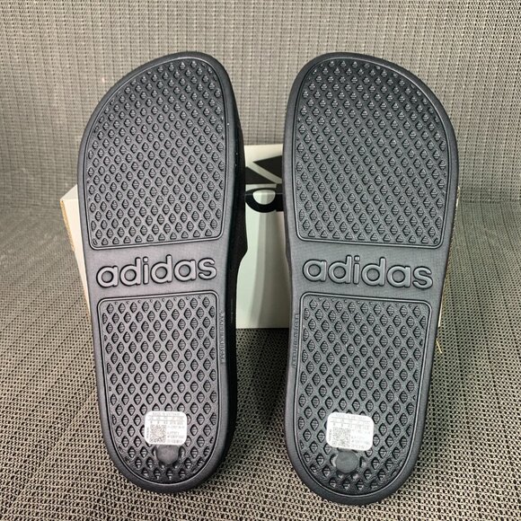 Adidas Adilette Aqua Mens Size 9 Women’s Size 10 Black Slip-On Sandals - Picture 4 of 5